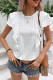 White Eyelet Ruffles Tiered Sleeves Top