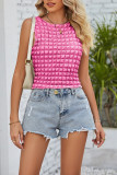 Sleeveless Crew Neck Crop Top