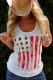 Independence Day US Flag Print Tank Top