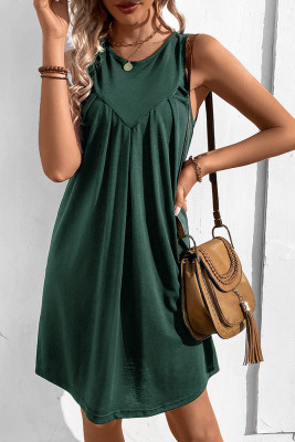 Plain High Waist Tank Dress
