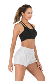Plain Drawstring Elastic Wasit Sports Shorts
