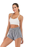 Plain Drawstring Elastic Wasit Sports Shorts