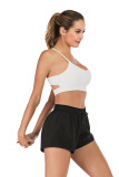Plain Drawstring Elastic Wasit Sports Shorts