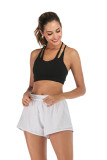 Plain Drawstring Elastic Wasit Sports Shorts