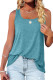 Plain Square Neck Jersey Tank Top