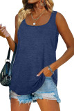 Plain Square Neck Jersey Tank Top