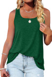 Plain Square Neck Jersey Tank Top