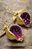 Alloy Pomegranate Earrings MOQ 5pcs