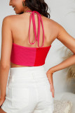 Crisscross Halter Tube Crop Top