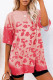 Pink Leopard Bleached Boyfriend T Shirt