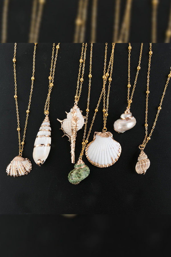 Alloy Shell Necklace MOQ 5pcs