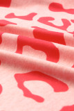 Pink Leopard Bleached Boyfriend T Shirt