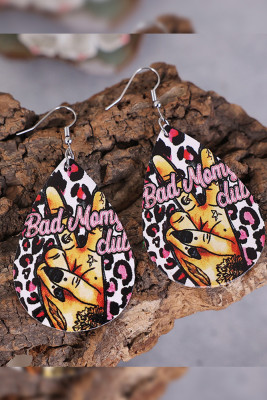 Bad Mom Leopard Earrings MOQ 5PCS