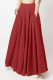 Plain High Waist Pockets Pleated Skirt