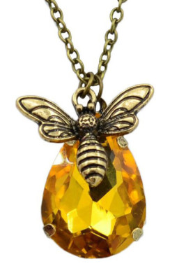 Metal Bee Resin Earrings