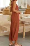 Spaghetti Straps Plain Cut Out Jumpsuit