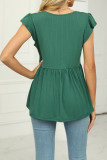 V Neck Splicing Flowy Knitting Top