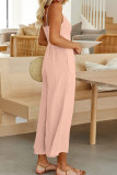 Spaghetti Straps Plain Cut Out Jumpsuit