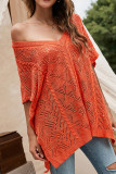 V Neck Geometric Cable Knit Kimono