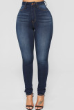 High Waist Elastic Skinny Jeans