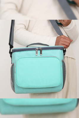 Plain Zipper Closure Pockets Cooler Bag MOQ 3pcs
