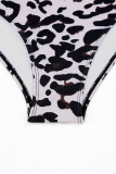 Sky Blue Notch Neckline Strappy Tankini Contrast High Waist Swimsuit