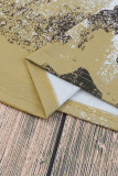 Brown Western Cow Spotted Bleached T Shirt