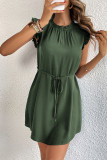 Plain Frilled Collar Mini Dress