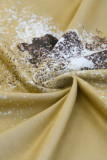 Brown Western Cow Spotted Bleached T Shirt