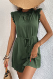 Plain Frilled Collar Mini Dress