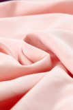 Pink Ombre Colorblock Tiered Dress