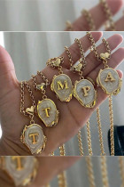 Alloy 26 Letters Necklace MOQ 5pcs