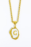 Alloy 26 Letters Necklace MOQ 5pcs