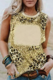 Leopard Print Blank Graphic Tank Top