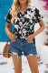 Folded Sleeves Button Up Floral Shirt
