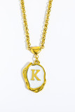 Alloy 26 Letters Necklace MOQ 5pcs