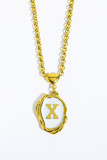 Alloy 26 Letters Necklace MOQ 5pcs