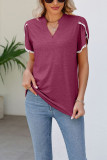 Plain V Neck Tulip Sleeves Top