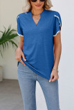 Plain V Neck Tulip Sleeves Top