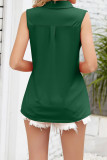 Turndown Collar Plain Tank Top