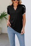 Plain V Neck Tulip Sleeves Top