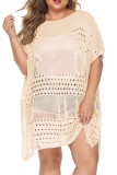 Plus Size Eyelet Beach Cover Up Kimono