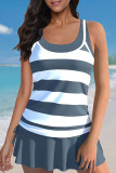 Printed Tank Tankini Two Piece Set