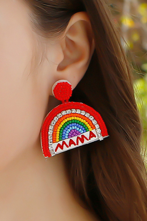 MAMA Rainbow Beads Earrings MOQ 5pcs