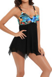 Printed Twisted Cami Tankini Set