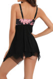 Printed Twisted Cami Tankini Set