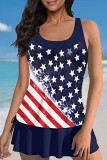 Printed Tank Tankini Two Piece Set
