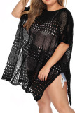 Plus Size Eyelet Beach Cover Up Kimono
