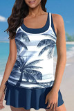 Printed Tank Tankini Two Piece Set