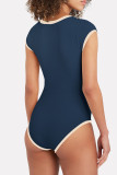 Ribbed Knitting One Piece Bodysuit
